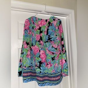 Lily Pulitzer long sleeve chiffon shirt